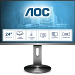 AOC I2490PXQU | 23.8" F-HD | DisplayPort , HDMI & VGA | USB 3.0 HUB | Audio